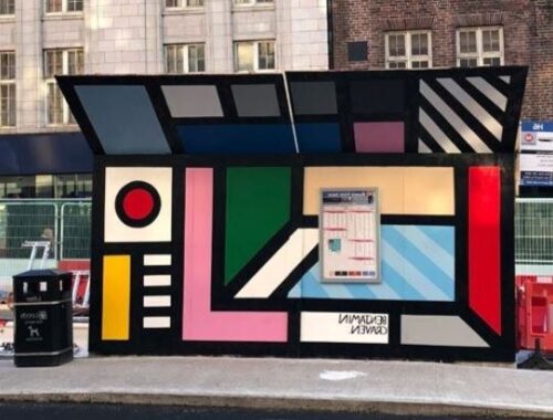 Leeds bus stop after